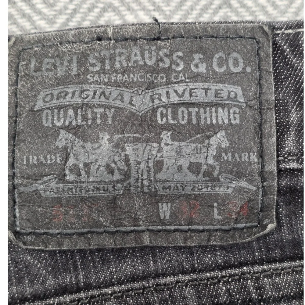 Levis‎ 511 Skinny Jeans Mens 32x34 Faded Black Dark Gray Denim Pants